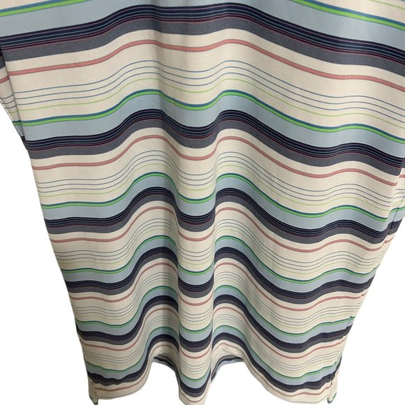 Johnnie-O Striped Men’s Polo Shirt Size Medium Short Sleeve Logo - Picture 4 of 7